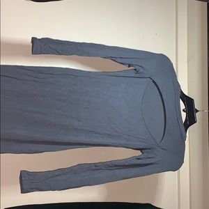 PrettyLittleThing Cut-Out Grey Knee Length Dress